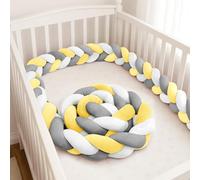 GYCS Ultra-Soft Knotted Pregnancy Pillow Braided Toddler Bed Guard Rail Knot Cushion Cotton Bed Set All Round Protector Suitable for Home Bedroom Decor Fits All Bed Types,A06,100cm