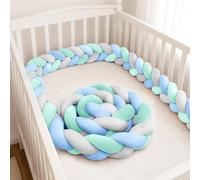 GYCS Ultra-Soft Knotted Pregnancy Pillow Braided Toddler Bed Guard Rail Knot Cushion Cotton Bed Set All Round Protector Suitable for Home Bedroom Decor Fits All Bed Types,A07,250cm