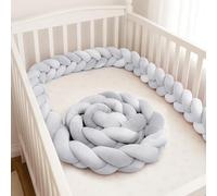 GYCS Ultra-Soft Knotted Pregnancy Pillow Braided Toddler Bed Guard Rail Knot Cushion Cotton Bed Set All Round Protector Suitable for Home Bedroom Decor Fits All Bed Types,A11,100cm