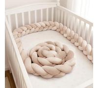 GYCS Ultra-Soft Knotted Pregnancy Pillow Braided Toddler Bed Guard Rail Knot Cushion Cotton Bed Set All Round Protector Suitable for Home Bedroom Decor Fits All Bed Types,A18,400cm