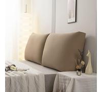 GYCS Wedge Cushion Headboard Bed, Book Cushion Lumbar Bed, Back for Bed Couch Reading Support for Reading Height of 58Cm,Khaki,1 pc75x58x18CM