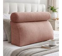 GYCS Wedge Pillow Triangular Reading Pillow Cushion,Back Support Backrest Cushion for Sofa Bed,Headboard Lumbar Support Pillows Lumbar Support for Car,Sleeping, Rest, Travel,Bean paste