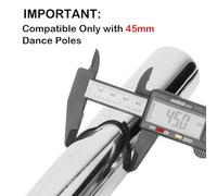 Gydcbhy 45mm Stainless Steel Dance Pole Extension Rod For Height Adjustment Easy Installation Tube For Pole Dancing In Home Studio Apartment Gym Club And Indoor Training Areas