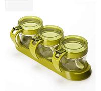 GYDHJSSJ Clear Seasoning Box, 3 Pieces Clear Seasoning Storage Container for Spice Salt Sugar Cruet,Condiment Jars with Spoons (A), 3360053031