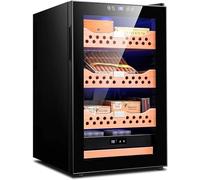 GYDUHYE Electric Cigar Humidor Cooler With Removable Cedar Wood Shelf,70L Intelligent Electronic Cigar Cabinet with Humidity Adjustment,Constant Temperature (Color:Black)