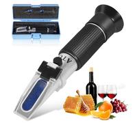 GYE Brix Refractometer with ATC, Dual Scale - Specific Gravity & Brix, for Measuring Sugar Content, Hydrometer for Wine Making and Beer Brewing Equipment