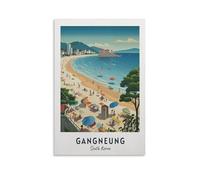 Gyeongpo Beach Gangneung - South Korea City Asia Travel Prints Wall Art Posters And Prints Travel Gift Home Decor Wall Art on Canvas 24x36inch(60x90cm)