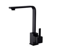 GYEQXKT Black Kitchen Vegetable Faucet - 360° Rotating Double Handle Water Purification Stylish Seven-Letter Design Perfect for Home & Culinary Use