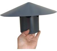GYEQXKT Chimney Cowl Cap Tool, Aluminum Alloy Cowl Bird Guard Chimney Pot Cap High Top High Top Top All Purpose Chimney Cowl (Color : Gray, Size : 75mm)