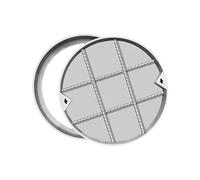 GYEQXKT Heavy-Duty Septic Tank Cover, 31.4in Round Invisible Manhole Frame, Ensures Efficient Rainwater Drainage, Access Lid for Outdoor Use