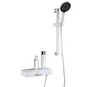 GYEQXKT High Pressure 2-Mode Handheld Shower Head - Anti-Clog Nozzles, Built-in Power Wash to Clean Tub, Tile and Pets, Extra Long Stainless Steel Hose, Wall Brackets