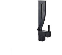 GYEQXKT Modern Square Basin Faucet Black Chrome Bathroom Kitchen Sink Mixer Tap Deck Installation Orb Orb