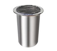 GYEQXKT Practical Tool Wall-Mountable Vent, Stainless Steel Round Bull-Nose Vent with Louvres Built-in Fly Screen Mesh Vent Cowl, Tube Wall Length 10cm