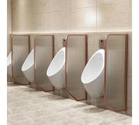 GYEQXKT Rose Gold Wall Mounted Urinal Partition Men's Translucent Glass Divider for Bathroom Hotel & Public Restrooms Stylish & Durable (1 Piece)
