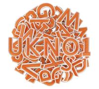 GYGYL 72 Pieces Iron on Letters and Numbers Patches, Embroidered Sew on/Iron on Patches Alphabet A-Z, Numbers 0-9 Applique for Clothes, Dress, Hat, Socks, Jeans, DIY Accessories (Orange)