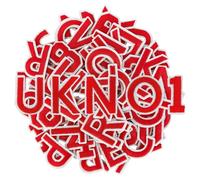 GYGYL 72 Pieces Iron on Letters and Numbers Patches, Embroidered Sew on/Iron on Patches Alphabet A-Z, Numbers 0-9 Applique for Clothes, Dress, Hat, Socks, Jeans, DIY Accessories (Christmas Red)