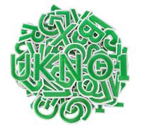 GYGYL 72 Pieces Iron on Letters and Numbers Patches, Embroidered Sew on/Iron on Patches Alphabet A-Z, Numbers 0-9 Applique for Clothes, Dress, Hat, Socks, Jeans, DIY Accessories (Green)
