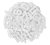 GYGYL 72 Pieces Iron on Letters and Numbers Patches, Embroidered Sew on/Iron on Patches Alphabet A-Z, Numbers 0-9 Applique for Clothes, Dress, Hat, Socks, Jeans, DIY Accessories (White)
