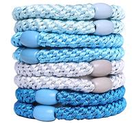 GYGYL 8Pcs Mixed Color Hair Ties for Women Girls, Elastics Hair Bands Ponytail Holders for Thick Hair, No Damage No Crease Hair Elastics(Style 10)