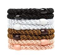 GYGYL 8Pcs Mixed Color Hair Ties for Women Girls, Elastics Hair Bands Ponytail Holders for Thick Hair, No Damage No Crease Hair Elastics(Style 11)