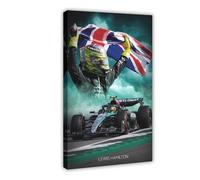 gyhac Lewis Hamilton F1 2024 Canvas Poster Wall Art Decor Print Picture Paintings for Living Room Bedroom Decoration 12x18inch(30x45cm)