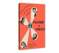 gyhac Passport to Pimlico 1949 Film POSTER PRINT Canvas Poster Bedroom Decor Landscape Office Room Decor Gift 08x12inch(20x30cm)