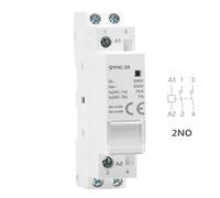GYHC-25 DIN Rail Household Contactor, AC 220V, 25A, 2-Pole, Multiple Contact Configurations, 500V Rated, 50/60Hz Compatible (1P 25A 1NO)