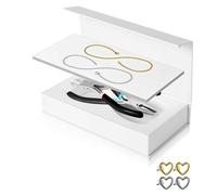 GYHCB Permanent Bracelet Kit, 4 Pcs Locking Heart Clasp DIY Couples Bracelet Set for Anniversary, Birthday, Family, Friendship Gift, His & Hers Matching Bracelets