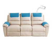 GYHH Sofa Armrest Cover, Headrest Cover for Recliner Chair Arm Cover,Armchair Slipcover Nonslip Quilted Furniture Protector for Pets Leather Sofa Couch
