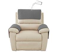 GYHH Sofa Armrest Cover, Headrest Cover for Recliner Chair Arm Cover,Armchair Slipcover Nonslip Quilted Furniture Protector for Pets Leather Sofa Couch
