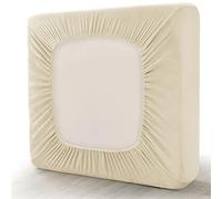 GYHH Stretch Sofa Seat Cushion Cover,Fitted Sofa Couch Cushion Covers Furniture Protector Seat Couch Cover with Elastic Bottom for Pets & Kids (Beige,Large-2 Seat)