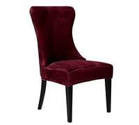 GYHH Tufted Wingback Dining Chair Covers Wingback Slipcover - Reusable Arm Chair Protector Cover Stretch Velvet Fabric for Dining Room Banquet Home Decor