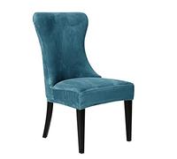 GYHH Tufted Wingback Dining Chair Covers Wingback Slipcover - Reusable Arm Chair Protector Cover Stretch Velvet Fabric for Dining Room Banquet Home Decor