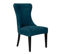 GYHH Tufted Wingback Dining Chair Covers Wingback Slipcover - Reusable Arm Chair Protector Cover Stretch Velvet Fabric for Dining Room Banquet Home Decor