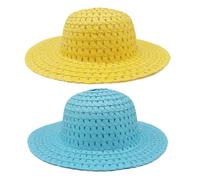 GYIOFAI 2 Pcs Easter Bonnets, Make Your Own Easter Bonnet, Boys & Girls, Hats for Kids, Springtime Art and Craft Bonnet Novelty Costume, Ideal Bonnets Parade & Crafting Fun, Size - 50cm (Blue, Yellow)