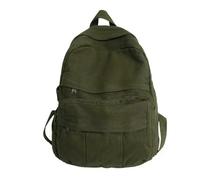Gyios Backpack Vintage Canvas Travel Large Capacity School Bag For Men And Women With Multiple Pockets -green