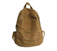 Gyios Backpack Vintage Canvas Travel Large Capacity School Bag For Men And Women With Multiple Pockets -yellow