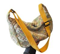 Gyios Bag Women's Canvas Shoulder Bag, Small Messenger Handbag, Simple Zipper Casual New Trend Beach Bags-yellow