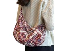 Gyios Bag Women's Canvas Shoulder Bag, Small Messenger Handbag, Simple Zipper Casual New Trend Beach Bags-red