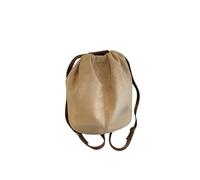 Gyios Bag Women's Fashion Drawstring Bucket Backpack, Soft Suede Shoulder Bag, Large Capacity Rucksack For Travel And Shopping-beige