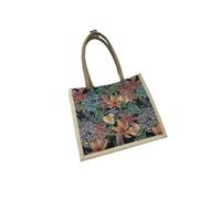 Gyios Bag Women's Linen Vintage Handbag With Button, Large Capacity Grocery Handbags, Portable Retro Beach Organizer And Lunch Bag-d