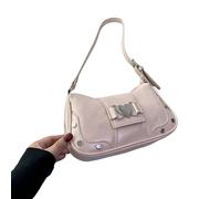 Gyios Bag Women's Shoulder Bag, Y2k Pleated Underarm Purse, Retro Fashion Messenger Bags,trendy Small Armpit Handbag-pink-14x24x6cm