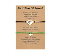 Gyios Bracelet Mother Daughter Bracelets Set - Mummy And Me Matching Mama Baby Bear With Wish Card Gifts-恐龙a