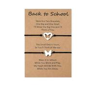 Gyios Bracelet Mother Daughter Bracelets Set - Mummy And Me Matching Mama Baby Bear With Wish Card Gifts-蝴蝶a