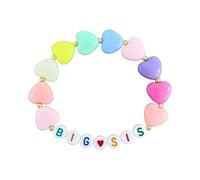 Gyios Bracelet Rainbow Polymer Clay Color Slice Ladies Handmade Bracelet-a