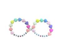 Gyios Bracelet Rainbow Polymer Clay Color Slice Ladies Handmade Bracelet-s