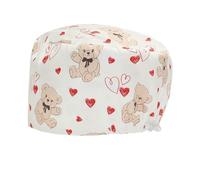 Gyios bucket hat Cap Surgical Lucky Bunny Print Breathable Working Adjustable Medical Dental Nursing Beauty Salon Scrub For Women-k1091_a-one Size