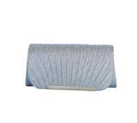 Gyios Clutch Bag Ruched Glitter Frame Metallic Bar Decor Detachable Chain Crossbody Evening Purse For Wedding Prom Party-s