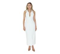 Gyios Dress Summer Fashion V Neck Sleeveless Mermaid Fitted Long Stylish Elegant Women Outfit-White-l