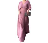Gyios dress Summer Pleated Dresses Women V-neck Spring Maxi Party Prom Maxi Dress High Waist Casual Streetwear Elegant Vestidos-a-xxl